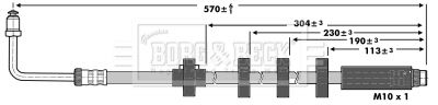 BORG & BECK Pidurivoolik BBH6906